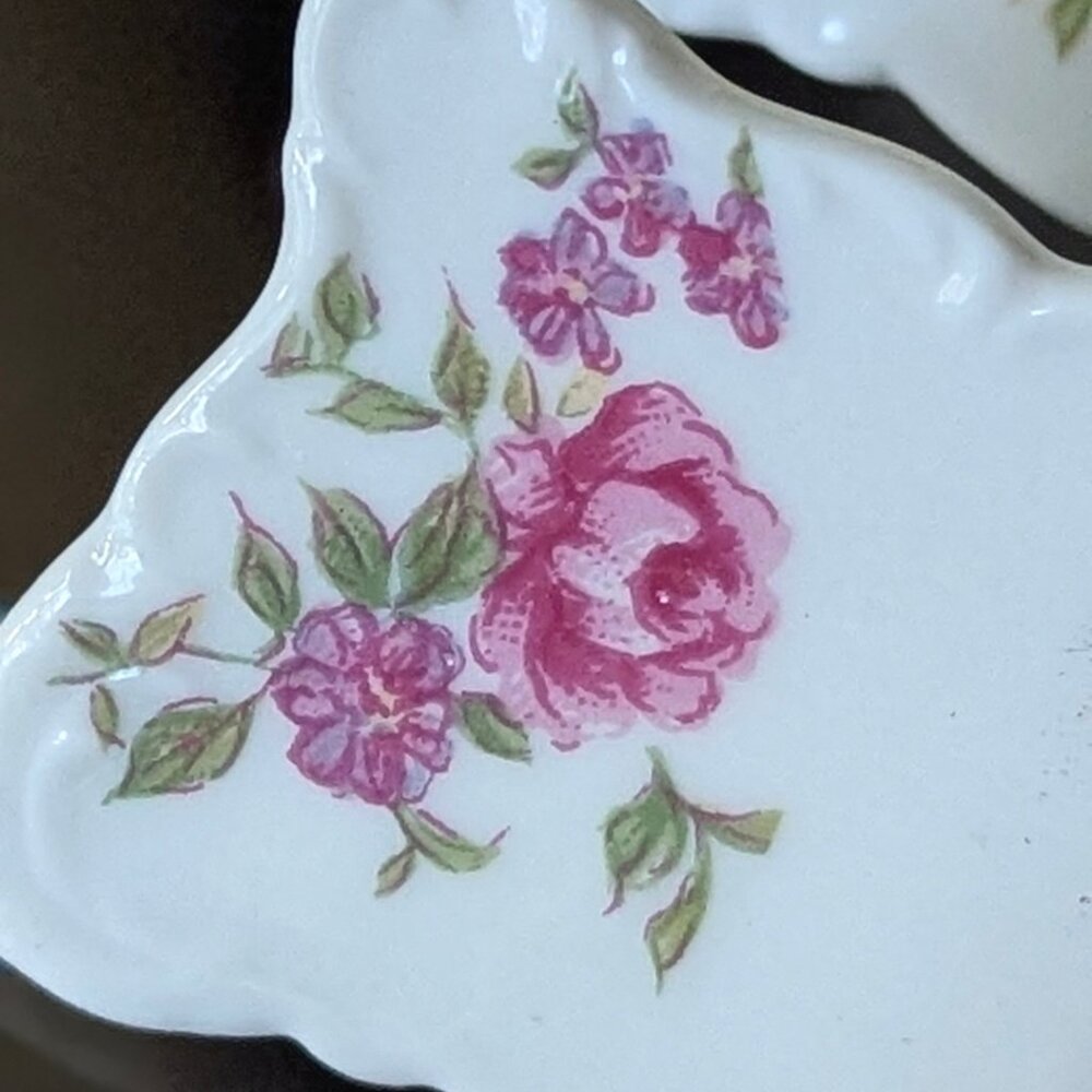 Vintage Porcelain Place Cards & Menu Set โ Floral Roses 13pcs (1970s Japan Style - Picture 12 of 14